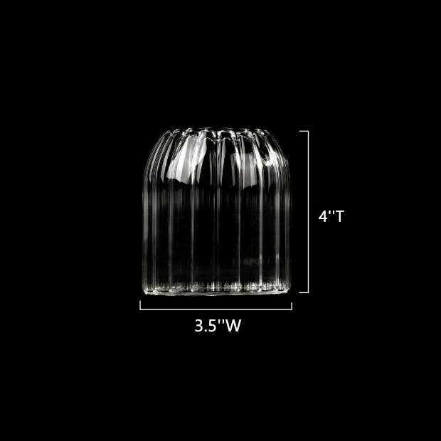 Stripes Clear Bud Vases, Borosilicate Light Weight Glass - HER Home Design Boutique